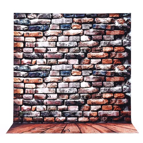 2 * 3m/6.6 * 9.8ft Large Photography Backdrop Background Brick Lamp Pattern for Baby Newborn Children Teen Adult Photo Video Studio