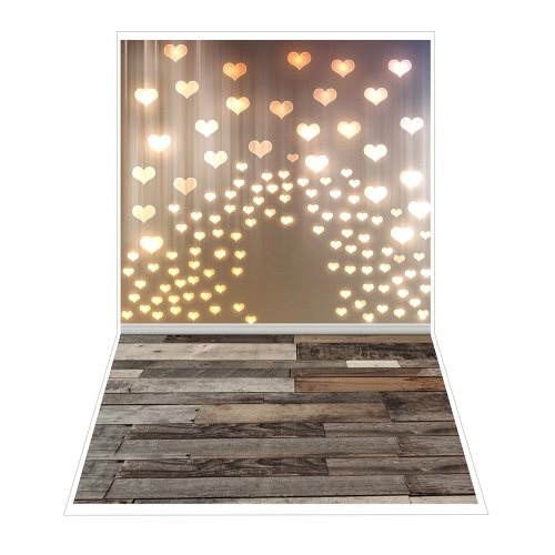 

1.5 * 0.9m / 4.9 * 3.0ft Backdrop Photography Background Flower Butterfly Wood Floor Pattern for DSLR Camera Photo Studio Video