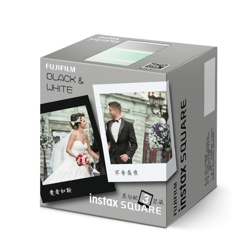 Fujifilm Instax Square Film 30 Sheets White and Black Edge Instant Film Photo Paper