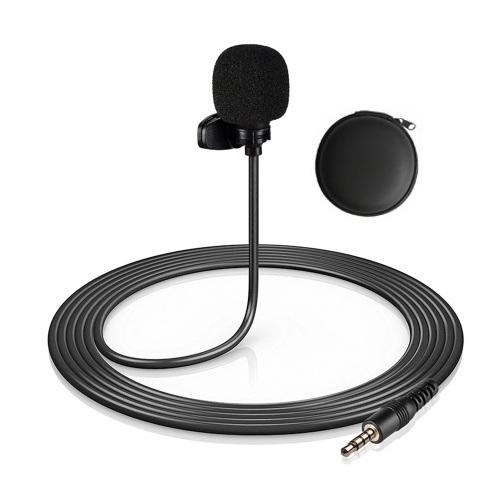 

Mini Clip-on Lapel Lavalier Condenser Microphone with 4-Pin 3.5mm Plug 3 Meters Cable