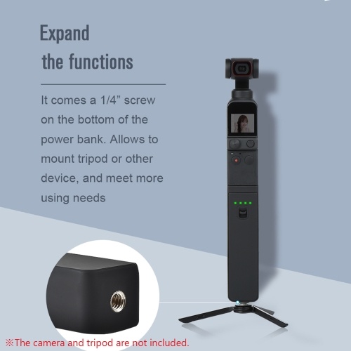 STARTRC Upgraded Portable Fast-Charging Power Bank Handheld Camera Extension Rod Charging Case Plug and Play with 1/4 Inch Screw Hole Replacement for DJI Pocket 2 