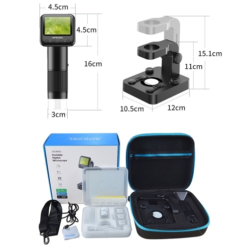 APEXEL MS003 USB Digital Microscope with 2.0 Inch LCD Screen 