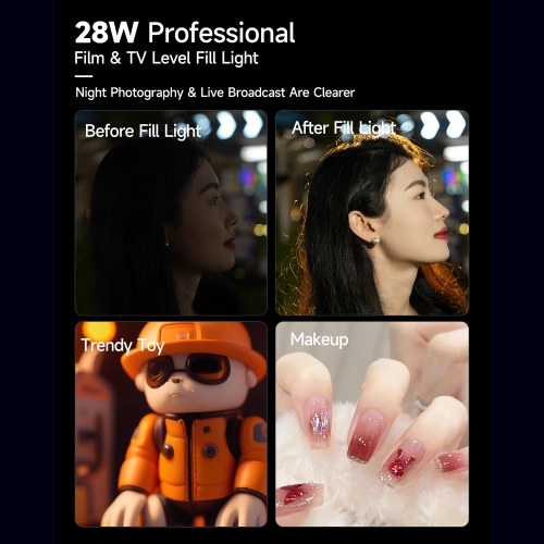 MARTVSEN R7 PRO 28W Magnetic LED Video Light Portable Fill Light Multifunctional Camera Light