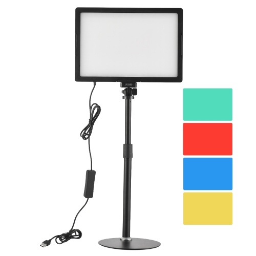 Desktop LED Video Light 15W LED Fill Light Panel with Metal Light Stand 