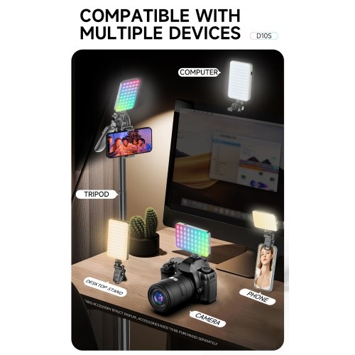 D10S Pocket RGB Fill Light LED Video Light 