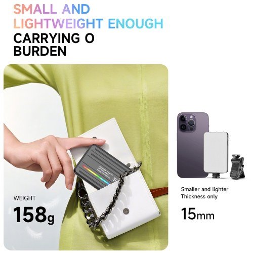 D10S Pocket RGB Fill Light LED Video Light 