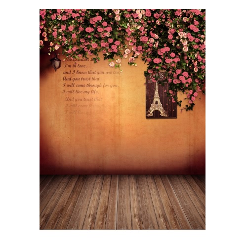 1.5 * 2m/4.9 * 6.5ft Photography Background Backdrop Computer Printed Ballon Wooden Floor Pattern for Children Kid Baby Newborn Pet Photo Studio Portrait Shooting