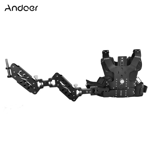 

Andoer B200-C2 Pro Video Studio Фото из алюминиевого сплава нагрузки жилет Рог 16мм двойной рычаг поддержки Damping плеча Стабилиз