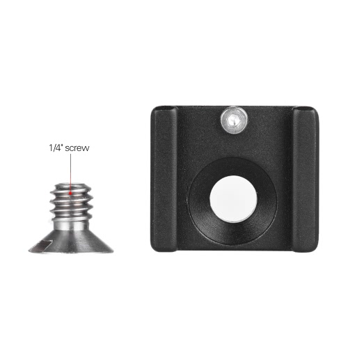 

Andoer Cold Shoe Mount Adapter Base Bracket with 1/4" Mounting Screw for DSLR Camera Cage Flash LED Light Microphone (Pack of 20)
