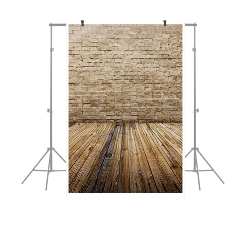 1.5 * 0.9m / 4.9 * 3.0ft Fond d'écran de toile de fond Flower Butterfly Modèle de plancher en bois pour caméra DSLR Photo Studio Vidéo