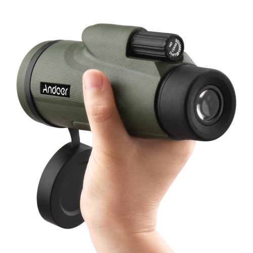 

Andoer 12X50 HD Monocular Telescope FMC Optical Lens BAK7 Prisms Daily Life Water-resistant Fogproof with Adjustable Mini Tripod + Universal Phone Holder for Watching Scenery Bird Wildlife Concert Sports Events