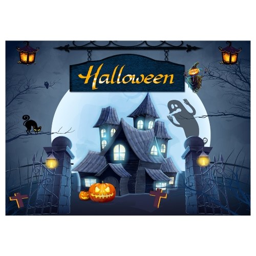 

Halloween Theme Photography Background Portrait Photography Backdrops with Pumpkin Pattern Photo Studio Props for Portrait Photos Party Decoration, Size 2.1 * 1.5m/ 7 * 5ft