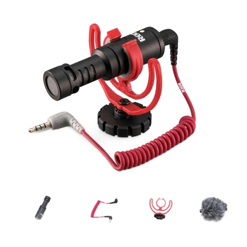 RODE VideoMicro Microfone cardioide condensador compacto de montagem na câmera