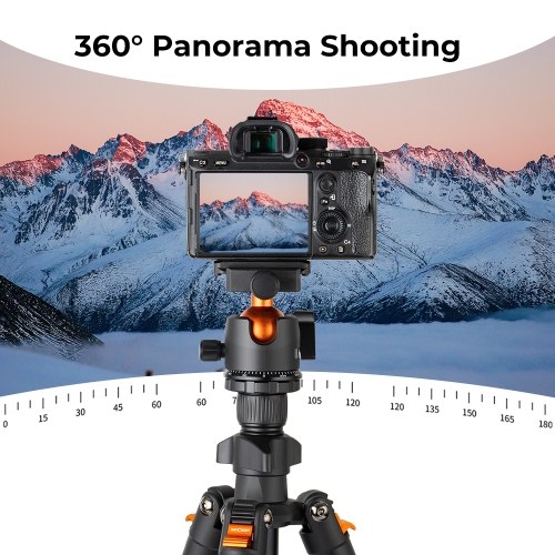 K&F CONCEPT Portable Aluminum Alloy Camera Tripod Stand 