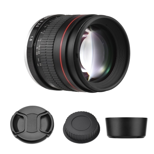 85mm Fixed Focus Camera Lens F1.8 Large Aperture Manual Focus with EF Mount 7 Groups 10 Elements 