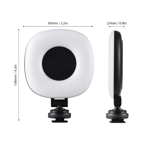 2 Pack Pocket LED Video Light Camera Light Photography LED Fill Light 3 Lighting Modes 3 Levels Brightness Built-in Battery with Cold Shoe Adapter 