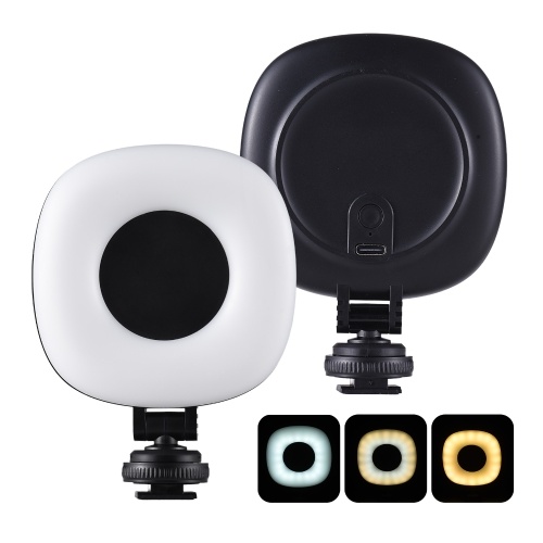 2 Pack Pocket LED Video Light Camera Light Photography LED Fill Light 3 Lighting Modes 3 Levels Brightness Built-in Battery with Cold Shoe Adapter 