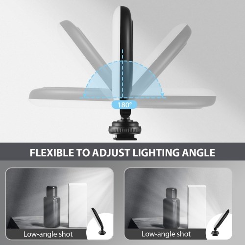 2 Pack Pocket LED Video Light Camera Light Photography LED Fill Light 3 Lighting Modes 3 Levels Brightness Built-in Battery with Cold Shoe Adapter 