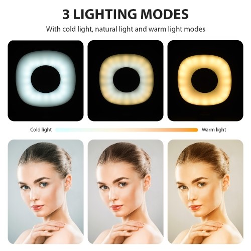 2 Pack Pocket LED Video Light Camera Light Photography LED Fill Light 3 Lighting Modes 3 Levels Brightness Built-in Battery with Cold Shoe Adapter 
