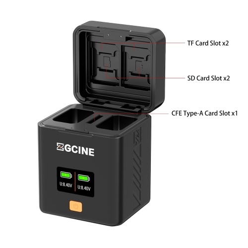 ZGCINE Camera Battery Charging Case for NP-FW50 Batteries 