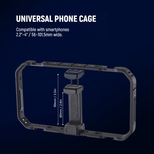 Portable Phone Video Rig Kit Smartphone Stabilizer for Video Recording Universal Phone Cage with Side Handles Cold Shoe Mounts Remote Shutter Replacement for iPhone 16/15/14/13 Android Phones 
