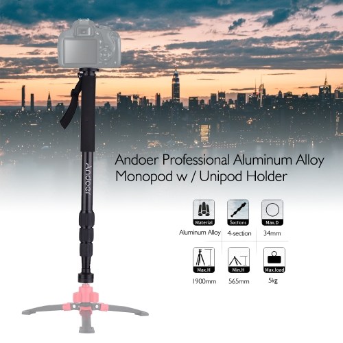 

Andoer Aluminum Alloy 4-Section Telescopic Photography Monopod
