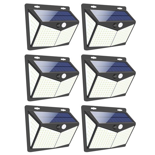 208 LEDs Solar Powered Wall Light PIR Motion Sensor Lights