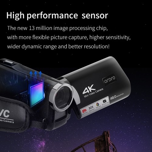 ORDRO AC2 4K Digital Video Camera Camcorder DV Recorder 