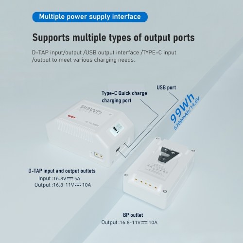VILTROX BP-V99 6700mAh Lithium Battery with LCD Screen 