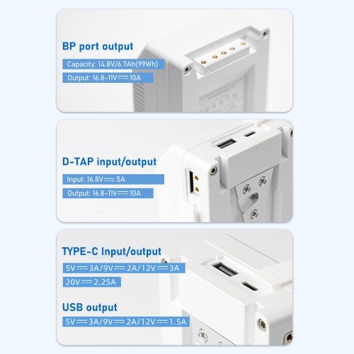 VILTROX BP-V99 6700mAh Lithium Battery with LCD Screen 