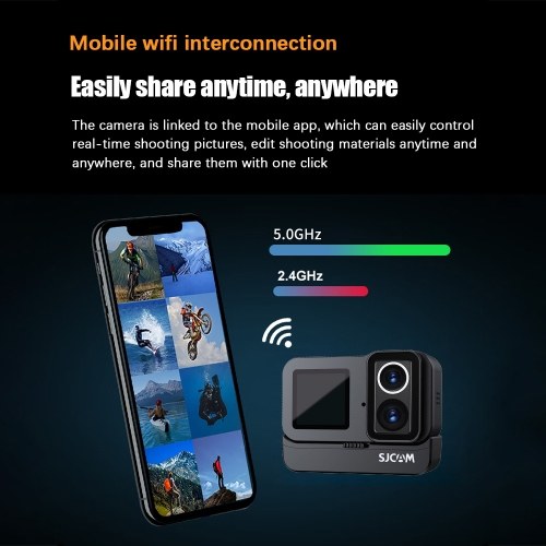 SJCAM SJ20 Action Camera 4K Ultra HD 20MP Waterproof Anti-shaking with 2.0in Touch Control Screen Dual Screen 