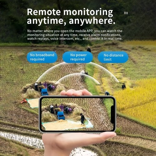3MP Solar Powered Wireless Monitor Camera Wall Mount Smart WiFi Camera with Solar Panel 