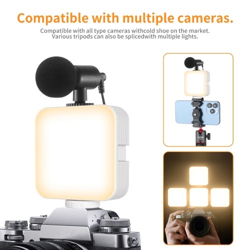 XJ75 Dual Color Temperature Pocket Photography Light Video Conference LED Fill Light