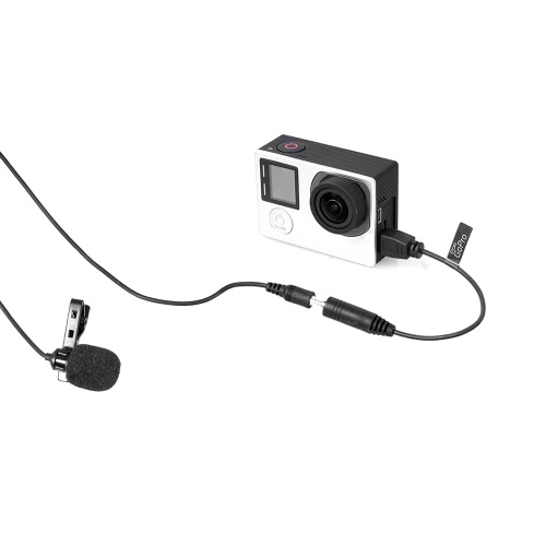 

Commlite CVM-V01GP Microphone cravate w.t.c est spécialement conçu et utilisé pour GoPro, le micro utilise la tête micro omnidirec