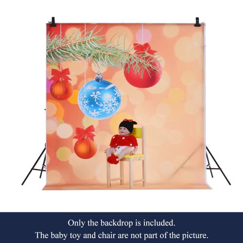 

1.5 * 2m Photography Backdrop Computer Printed Christmas Bell Spot Pattern