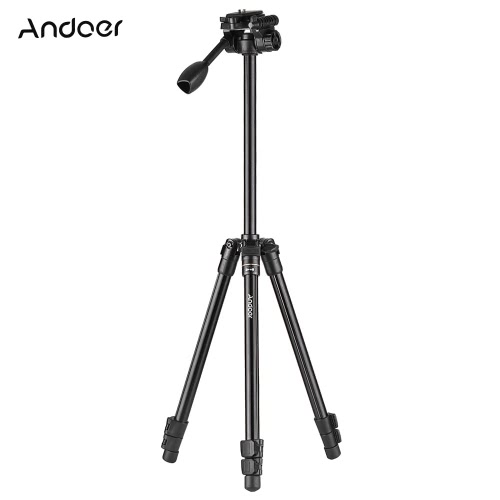 Andoer Professionista portatile in lega di alluminio con treppiede Q08 a sfere per Canon Nikon Sony DSLR Fotocamere ILDC Capacità di carico max 5kg