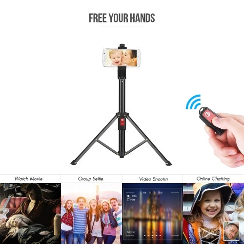 

55inch Bluetooth Selfie Stand Portable Phone Tripod Support with Remote Control