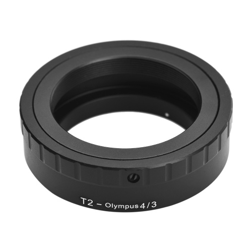 Metal Lens Mount Adapter Ring T/T2 Mount Lens Adapter Replacement for Olympus E-1/E-3/E-10/E-20/E-30/E-300/E-330/E-400/E-410/E-420/E-450/E-500/E-510/E-520/E-600/E-620/E-100 RS Micro 4/3 Mount Cameras 