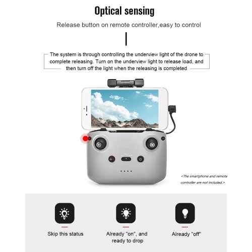 

STARTRC Drone Airdrop System Release Drop Device с шасси Макс. Загрузите 500 г лампы для замены убывающего света для DJI Air 2S Air 2