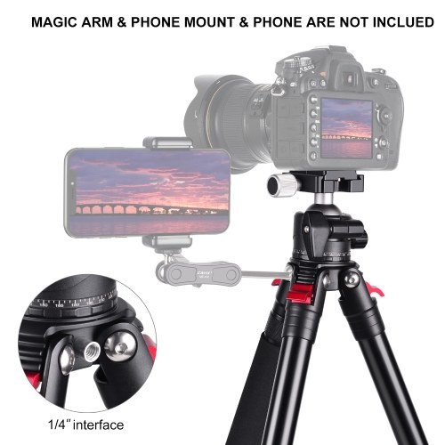 CAVIX AT2542 52.5 Inch Foldable Tripod Camera Stand with Fluid Ball Head 