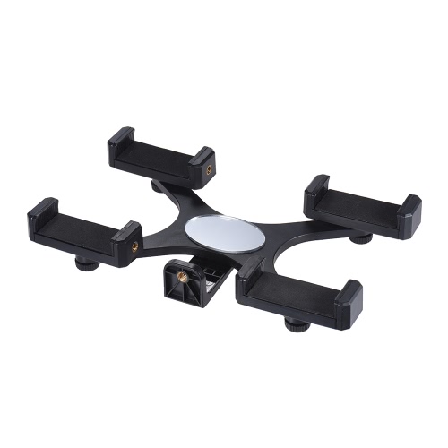 

Andoer Smartphone Live Broadcast Bracket with 4pcs Phone Holders Clips 1/4" Screw Hole Make-up Mirror for iPhone 7/ 7 Plus/ 6/ 6 Plus/ 6s