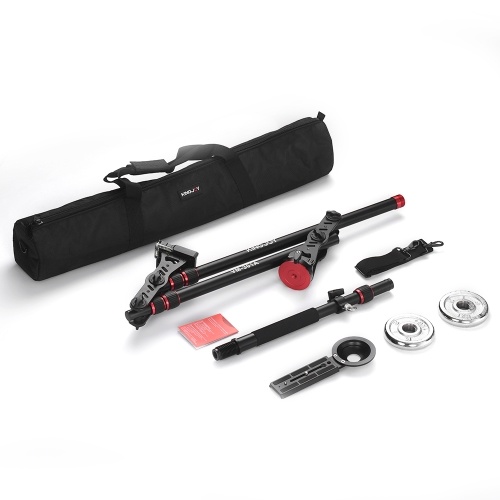 

Kingjoy VM-301A Professional Multifunctional Mini Jib Crane Retractable Aluminum Alloy Photography Jib Crane for Filmmaker Making Fluid Video for DSLR Cameras Camcorders Load Capacity 5-8kg