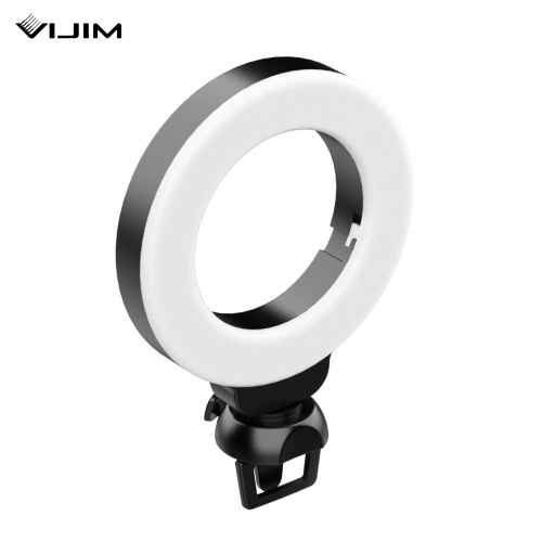 VIJIM CL06 Mini 4 Inch LED Ring Light Clip-on Laptop Video Conference Lighting 3 Lighting Modes 3200K-6500K Dimmable USB Powered for Live Streaming Online Education Meeting 