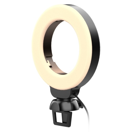 VIJIM CL06 Mini 4 Inch LED Ring Light Clip-on Laptop Video Conference Lighting 3 Lighting Modes 3200K-6500K Dimmable USB Powered for Live Streaming Online Education Meeting 