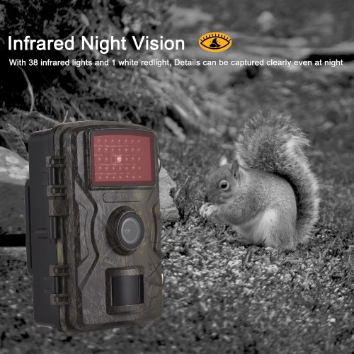 1080P Trail Camera 16MP Wildlife Scouting Camera Tracking Camera with 2.0 Inch TFT Color Screen 0.8s Trigger Time 