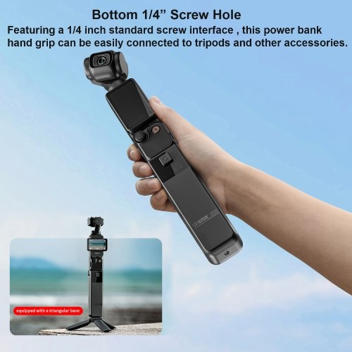 STARTRC Handheld Power Bank Hand Grip 4000mAh Portable Battery Handle with Type-C Interface Battery Grip Replacement for DJI Osmo Pocket 3 