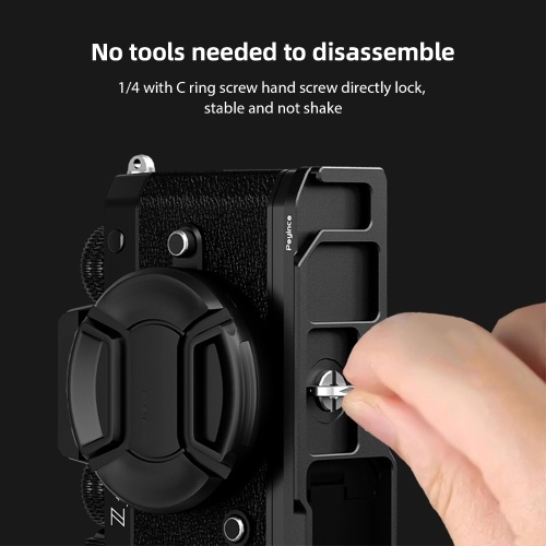 Poyinco Camera L Plate Quick Release L-Shaped Plate Aluminum Alloy Vlog Expansion Bracket Camera Grip Replacement for Nikon ZF Camera 