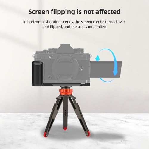 Poyinco Camera L Plate Quick Release L-Shaped Plate Aluminum Alloy Vlog Expansion Bracket Camera Grip Replacement for Nikon ZF Camera 