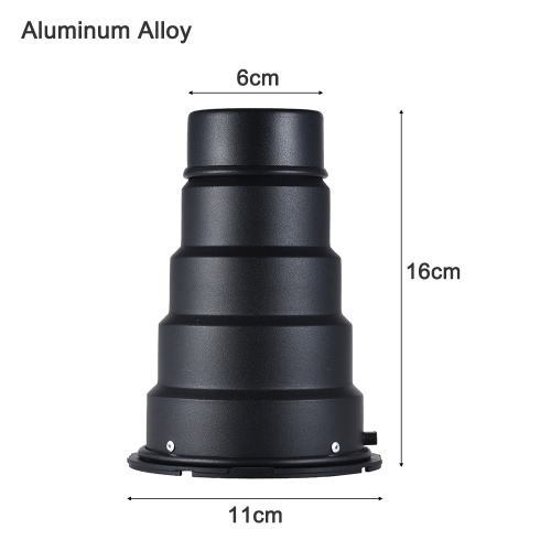 

Conical Snoot Aluminum Alloy Light Modifier w/ 2 Honeycomb