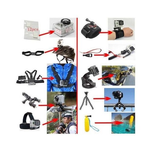 

44in1 Camera Accessories Cam Tools for Outdoor Photography Cameras Protection Tool for Gopro Hero 5 4 3 2 1 Xiaomi Yi Xiaomi Yi 4 k SJCAM SJ4000 SJ5000 SJ6000 SJ7000 EKEN H9R H8W